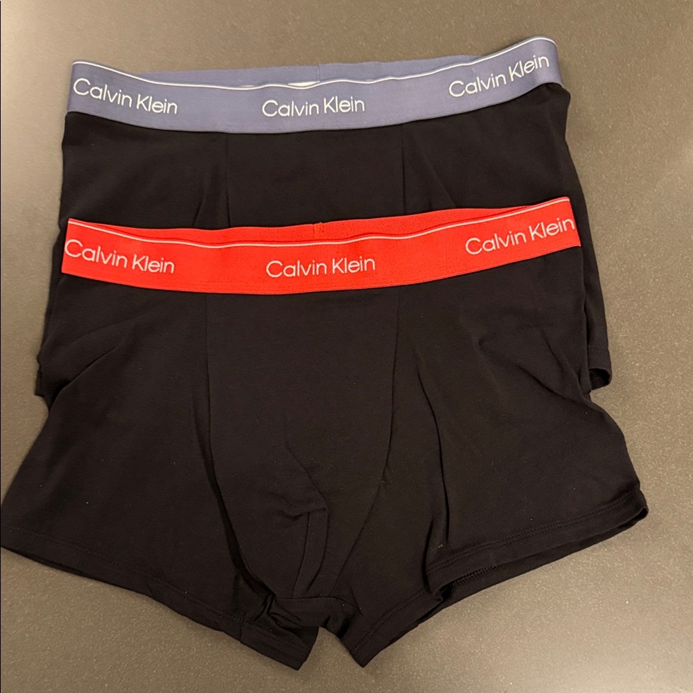 New Calvin Klein Black Boxer Briefs / Low Rise Trunk Cotton